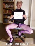 BOB MILGATE PURPLE FISHNET PANTYHOSE HIGH HEELS