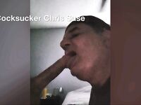 Chris Suse sucking cock because his dick is a clitty